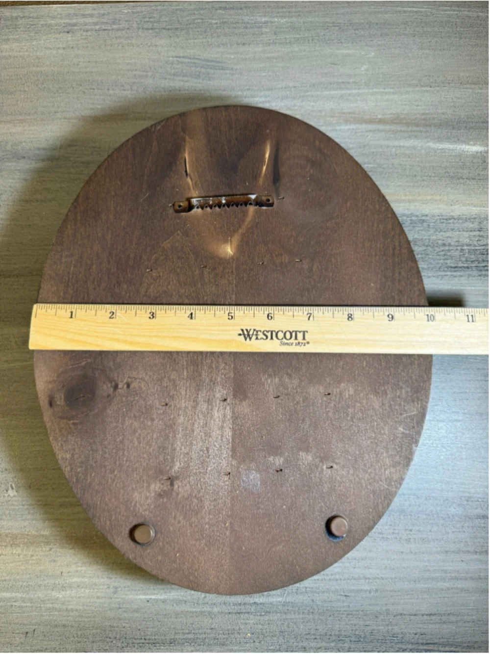Vintage Wood Thimble/Miniature Display Oval Shelf Wall Rack